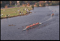 Head of the Charles Regatta, Sunday, October 18, 1998.  From the footbridge to Harvard Business School