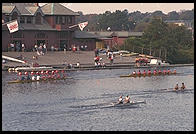 Head of the Charles Regatta, Sunday, October 18, 1998.  From the footbridge to Harvard Business School