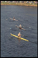 Head of the Charles Regatta, Sunday, October 18, 1998.  From the footbridge to Harvard Business School