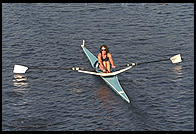 Head of the Charles Regatta, Sunday, October 18, 1998.  From the footbridge to Harvard Business School