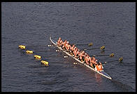 Head of the Charles Regatta, Sunday, October 18, 1998.  From the footbridge to Harvard Business School