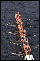 Head of the Charles Regatta, Sunday, October 18, 1998.  From the footbridge to Harvard Business School