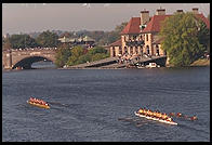 Head of the Charles Regatta, Sunday, October 18, 1998.  From the footbridge to Harvard Business School