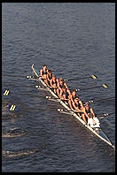 Head of the Charles Regatta, Sunday, October 18, 1998.  From the footbridge to Harvard Business School