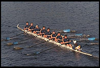 Head of the Charles Regatta, Sunday, October 18, 1998.  From the footbridge to Harvard Business School